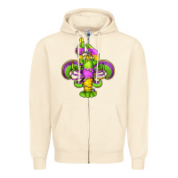 Sandshell mardi gras crawfish fleur de lis Zipper Hoodie - Jasminsmagicworld