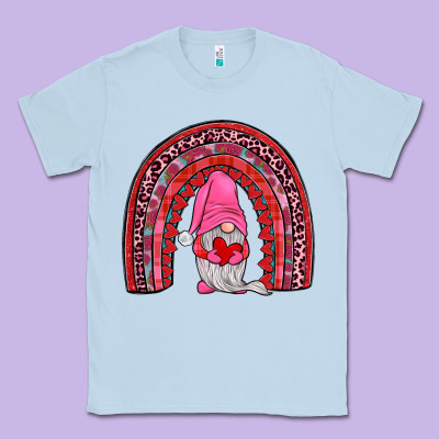 Valentines Gnomies Rainbow Classic Tee Designed By Jahusdesignshop