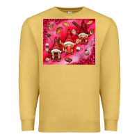 Antique Gold gnomies with food Premium Sweatshirt - NancyCooperArtShop