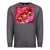 Charcoal Heather gnomies with food Premium Sweatshirt - NancyCooperArtShop