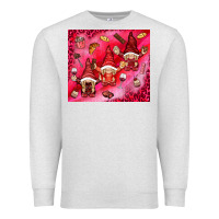 Oatmeal Heather gnomies with food Premium Sweatshirt - NancyCooperArtShop