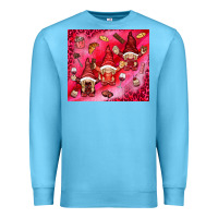 Ocean Blue gnomies with food Premium Sweatshirt - NancyCooperArtShop