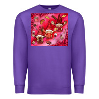 Purple gnomies with food Premium Sweatshirt - NancyCooperArtShop