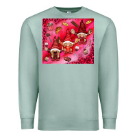 Seafoam gnomies with food Premium Sweatshirt - NancyCooperArtShop