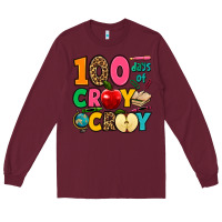 Burgundy 100 days of cray cray Long Sleeve Tee - Jasminsmagicworld