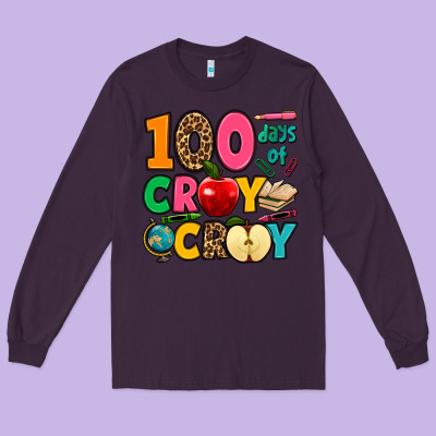 100 Days Of Cray Cray Long Sleeve Tee Designed By Jasminsmagicworld