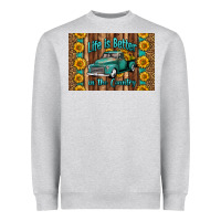 Heather Grey life is better in the country skinny metal can holder Heavyweight Sweatshirt - HRA Design Shop