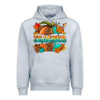 Heather Grey Teacher pumpkin Urban Hoodie - NancyCooperArtShop