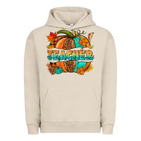 Pigment French Oak Teacher pumpkin Urban Hoodie - NancyCooperArtShop