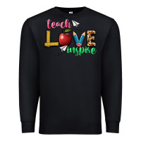 Black teach love inspire Premium Sweatshirt - NancyCooperArtShop