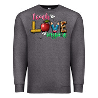 Charcoal Heather teach love inspire Premium Sweatshirt - NancyCooperArtShop