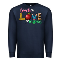 Navy teach love inspire Premium Sweatshirt - NancyCooperArtShop