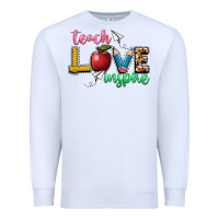 White teach love inspire Premium Sweatshirt - NancyCooperArtShop