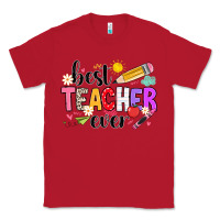 Red iBest Teacher Ever Classic Tee - CowhideDigitalArt