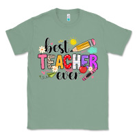 Sage iBest Teacher Ever Classic Tee - CowhideDigitalArt