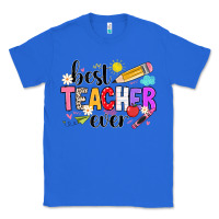 True Royal iBest Teacher Ever Classic Tee - CowhideDigitalArt
