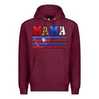 Burgundy baseball mama Premium Hoodie - Artiststas