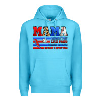 Ocean Blue baseball mama Premium Hoodie - Artiststas