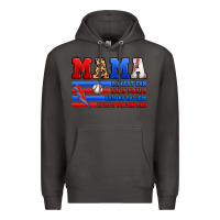 Smoke baseball mama Premium Hoodie - Artiststas