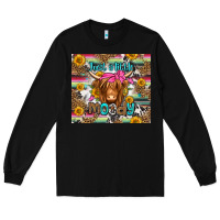 Just A Little Moody Long Haired Cow Long Sleeve Tee | Teevron