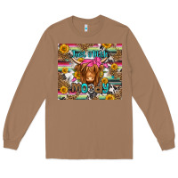 Toasted Coconut just a little moody long haired cow Long Sleeve Tee - Jasminsmagicworld