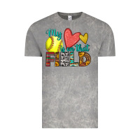 Cloud Rock my heart is on that field softball Vintage Tee - HRA Design Shop