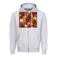 Heather Grey mardi gras crawfish and lemons Zipper Hoodie - Jasminsmagicworld