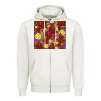 Oatmeal Heather mardi gras crawfish and lemons Zipper Hoodie - Jasminsmagicworld