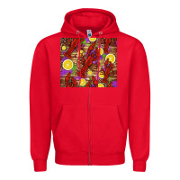 Red mardi gras crawfish and lemons Zipper Hoodie - Jasminsmagicworld