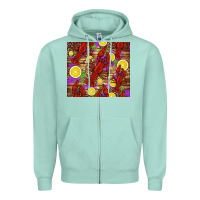 Seafoam mardi gras crawfish and lemons Zipper Hoodie - Jasminsmagicworld