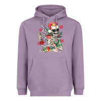 Lavender skeleton santa Heavyweight Hoodie - MaliasSmallBusiness