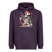 Plum skeleton santa Heavyweight Hoodie - MaliasSmallBusiness