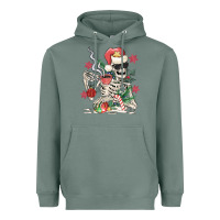 Sage skeleton santa Heavyweight Hoodie - MaliasSmallBusiness