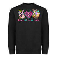 Black Peace Love Easter Heavyweight Sweatshirt - Neo Western