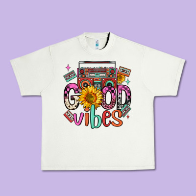 Good Vibes Cassette Boombox Urban Heavy Tee Designed By Fadigitalartstudio