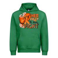 Emerald Her fight is our fight Kidney Cancer orange ribbon Urban Hoodie - NancyCooperArtShop