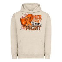 Pigment French Oak Her fight is our fight Kidney Cancer orange ribbon Urban Hoodie - NancyCooperArtShop