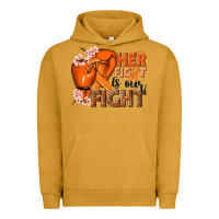 Pigment Peanut Butter Her fight is our fight Kidney Cancer orange ribbon Urban Hoodie - NancyCooperArtShop