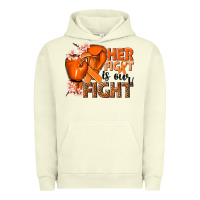 Pigment Pistachio Her fight is our fight Kidney Cancer orange ribbon Urban Hoodie - NancyCooperArtShop