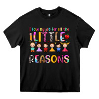 Black i love my job for all the little reasons Heavy Core Tee - Artiststas