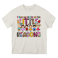 Cream i love my job for all the little reasons Heavy Core Tee - Artiststas