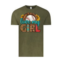 Vintage Olive love my girl baseball Vintage Tee - HRA Design Shop