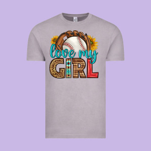 Love My Girl Baseball Vintage Tee Designed By Hra Design Shop