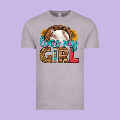Love My Girl Baseball Vintage Tee Designed By Hra Design Shop