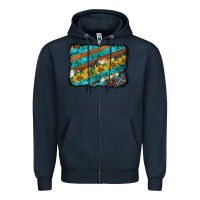 Navy western aztec sunflowers turquoise cowhide background Zipper Hoodie - BarkalooDesign