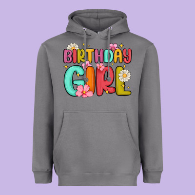 Birthday Girl Heavyweight Hoodie Designed By Maliassmallbusiness