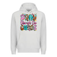 Dove Grey pray through the chaos Premium Hoodie - Artiststas