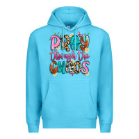 Ocean Blue pray through the chaos Premium Hoodie - Artiststas