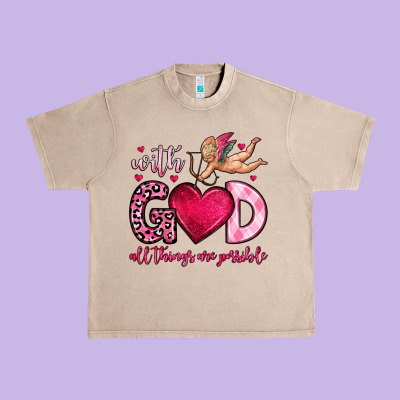 With God All Things Are Possible Urban Heavy Tee Designed By Oliviacreatesart