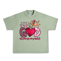 Oil Green with god all things are possible Urban Heavy Tee - OliviaCreatesArt